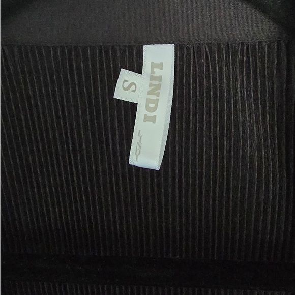 Lindi Womens Size Small Black Textured Button Down 3/4 Sleeve Tunic Top Shirt - Picture 6 of 9